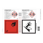 Étiquette autocollante pour Otto/carburant diesel 182 x 275 mm