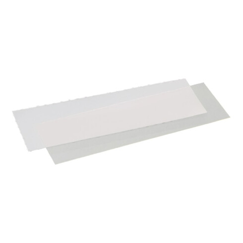 Étiquette blanc avec film adapté à boîtes de rangement ouv. 5 + 6 100un./sachet