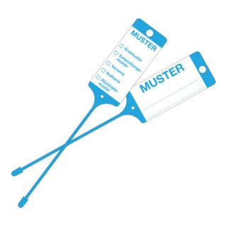Etiquette de marchandise Eichner PP bleu échantillon