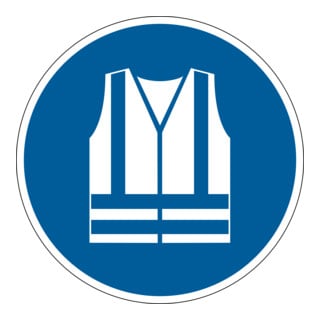 Label de sécurité durable "Utilisez un gilet de haute visibilité