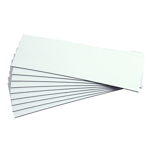 Etiquette magnétique Eichner 0,85 mm Couleur : blanc 20 x 100 mm