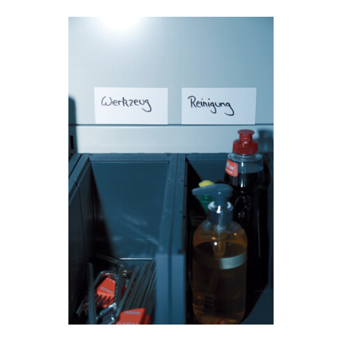 Étiquette magnétique L100×I50 mm blanche, lot de 100 pièces