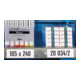 Étiquette p. stockage l.20xL100xS0,6mm blanc film magnétique 100un./sachet-1