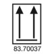 Étiquettes d'information symbole flèche en haut L. 75 mm, l. 105 mm blanc 1000-1