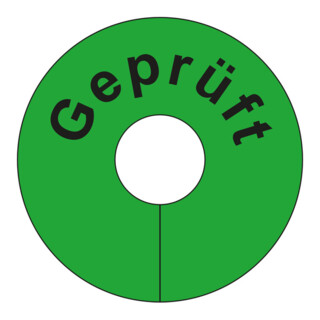 Etiquettes en PVC Eichner GEPRÜFT, fond vert, rond