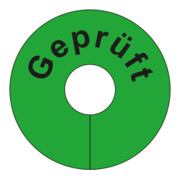 Etiquettes en PVC Eichner GEPRÜFT, fond vert, rond