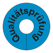 Etiquettes en PVC Eichner QUALITÄTSPRÜFUNG, bleu