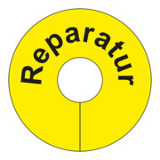 Etiquettes en PVC Eichner REPARATUR, fond jaune,