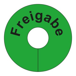Etiquettes PVC Eichner FREIGABE, fond vert, r