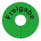 Etiquettes PVC Eichner FREIGABE, fond vert, r-1