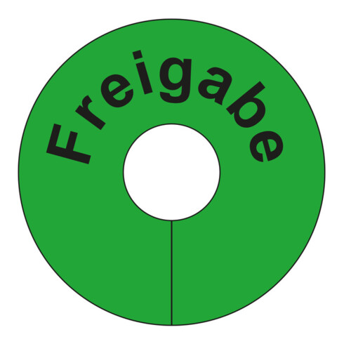 Etiquettes PVC Eichner FREIGABE, fond vert, r