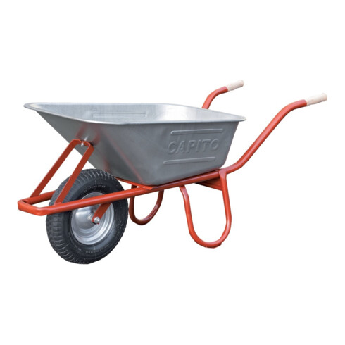 Eurocar Chariot à benne profonde 100 l, avec roulements à billes, monté