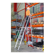 Euroline Alu-Podestleiter, fahr- und klappbar Nr. 32778