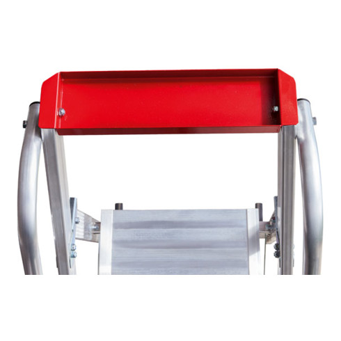 Euroline Alu-Stufenstehleiter mit großer Standplattform Nr. 32677