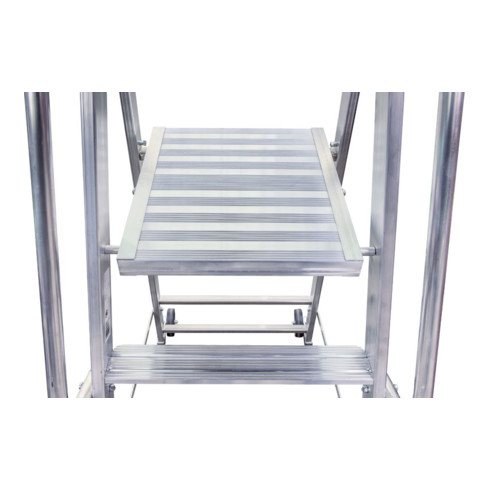 Euroline Alu-Stufenstehleiter mit großer Standplattform Nr. 32677