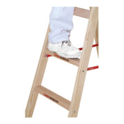 Euroline Holz-Sprossenstehleiter Nr. 10504 2 x 6 Comfort-Breitsprossen-4