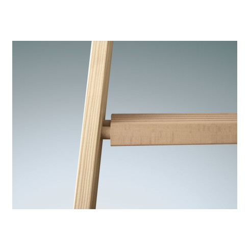 Euroline Holz-Sprossenstehleiter Nr. 10504 2 x 8 Comfort-Breitsprossen