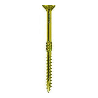Eurotec Vis à bois Paneltwistec tête fraisée jaune 4,5 x 60 mm T20