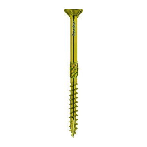 Eurotec Vis à bois Paneltwistec tête fraisée jaune 6 x 150 mm T30