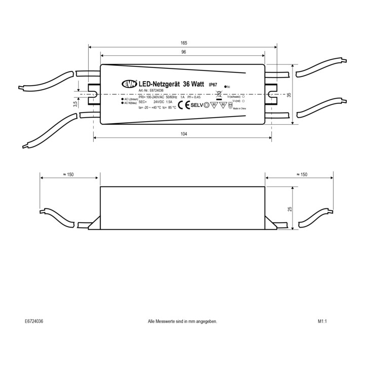 EVN Alimentation LED 24V DC E6724036