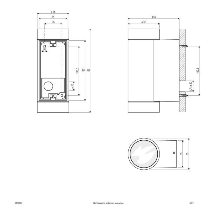 EVN Applique murale 230V GU10 2x11W IP54 blanche 637201N