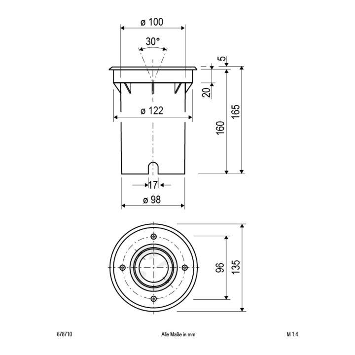 EVN Bodeneinbauleuchte eds 35W GU10 678 710