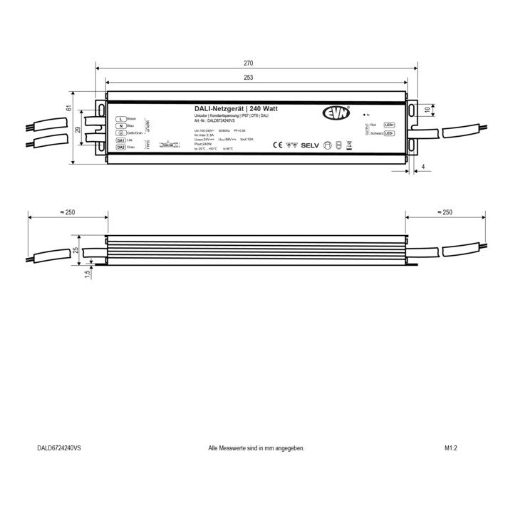 EVN DALI Dimmer-Empfänger DALD6724240VS inkl. Netzgerät