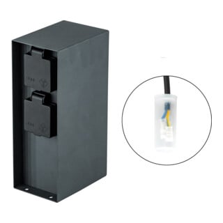 EVN Energieverteiler 4-fach 230416 Edelstahl pulverbeschichtet