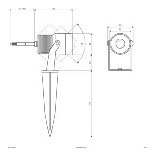 EVN Gartenspot PLC651002 3000K anth IP65