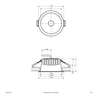 EVN LED-Downlight CCT C54N10011425 weiß dimmbar mit Farbtemperaturwahl
