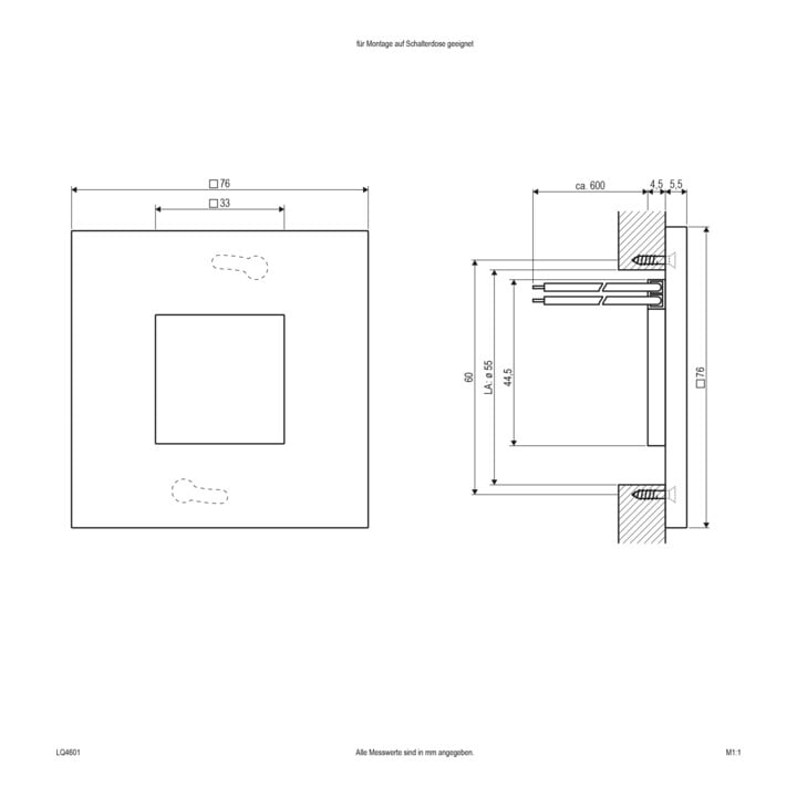 EVN LED Einbauleuchte 12VDC 0,6W cw LQ 4601