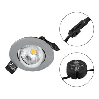 EVN LED Spot encastré S061502 230V 830 dimmable chrome mat