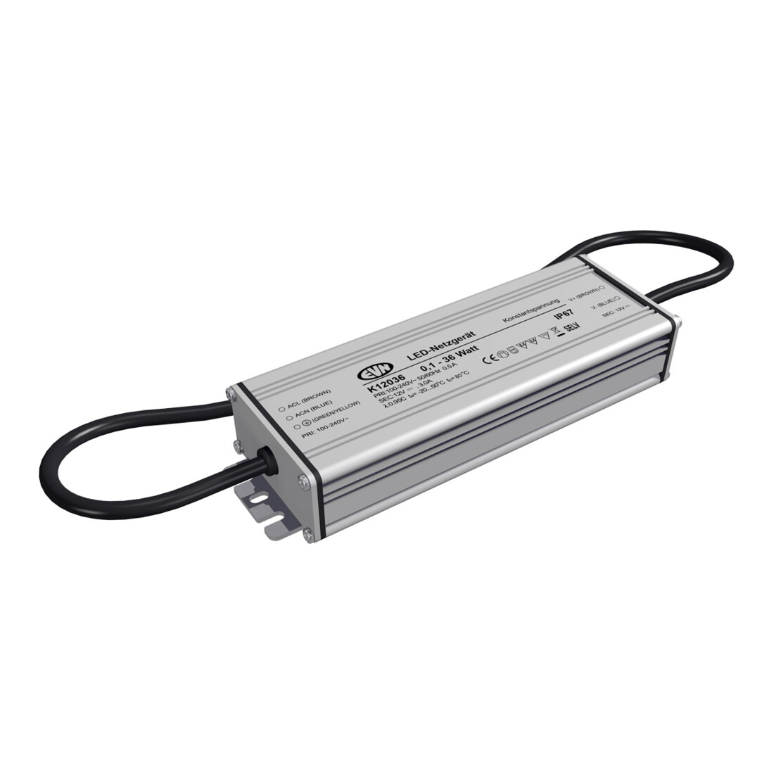 EVN Lichttechnik Alimentation LED 12VDC 0-36W IP67 K 12036