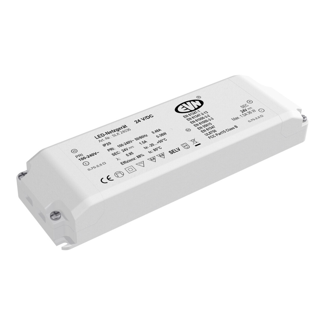 EVN Lichttechnik Alimentation LED 24VDC 1-36 Watt SLK 240 36