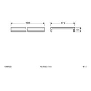 EVN Lichttechnik Alu-Profil-Abdeckung opal 200cm KAMR200-4