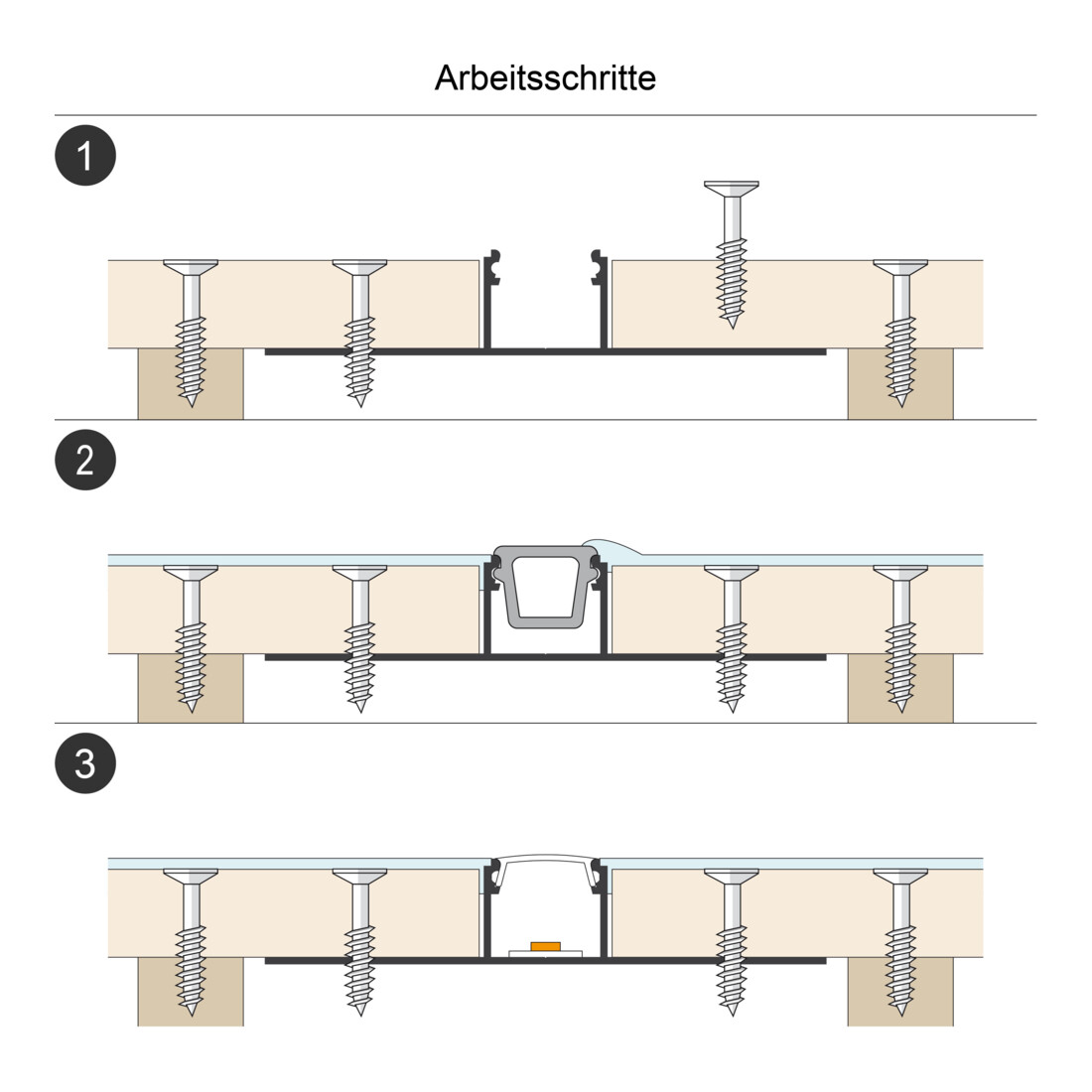 EVN Lichttechnik Alu-Profil m. Abdeckung opal, 2m APTB2AM200