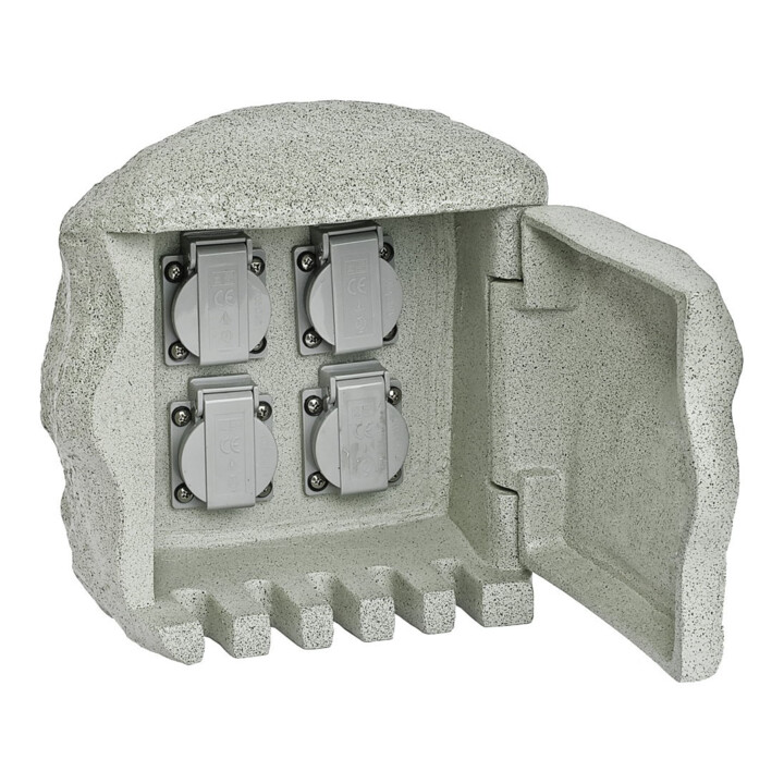 EVN Lichttechnik Gartenenergieverteiler Steinform 4-fach 230 418