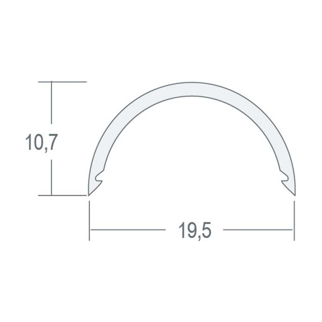EVN Lichttechnik Kunststoff-Abdeckprofil matt 200cm RAM 200