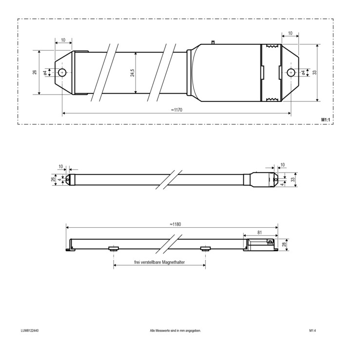 evn_lichttechnik Lampe LED de rénovation T8 840 1,2 m