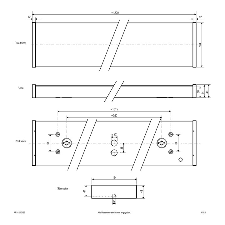evn_lichttechnik LED-Anbaupanel APS1200125 weiß