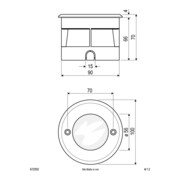 EVN Lichttechnik LED-Bodeneinbauleuchte 3000K 230V IP67 6722502 eds-3