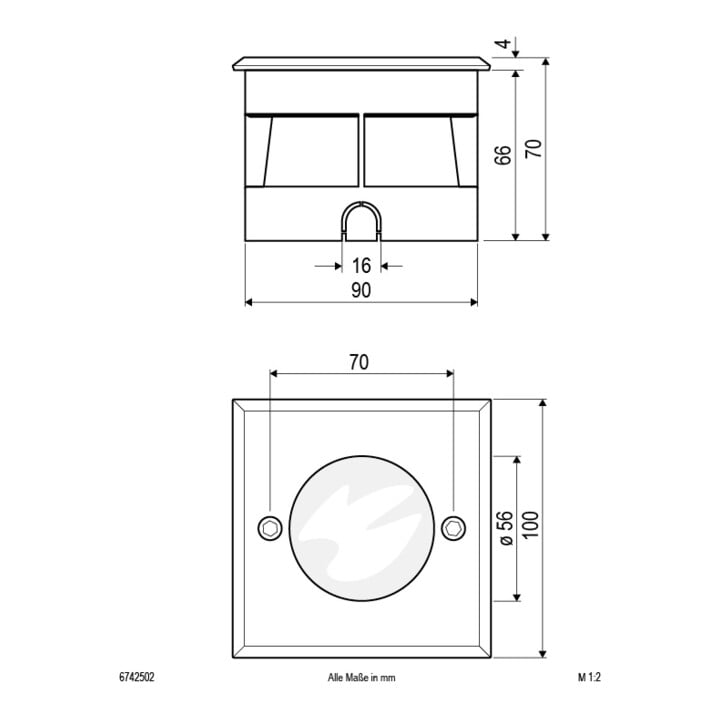 EVN Lichttechnik LED-Bodeneinbauleuchte 3000K 230V IP67 6742502 eds