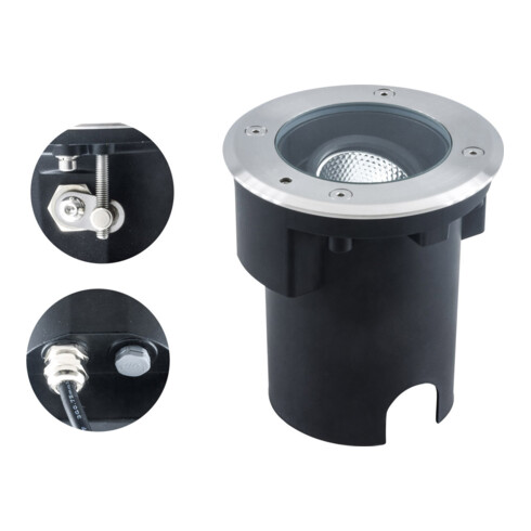 EVN Lichttechnik LED-Bodenleuchte IP67 4000K PC67107040