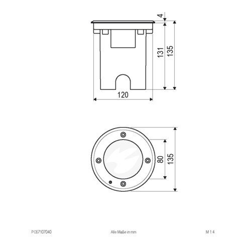 EVN Lichttechnik LED-Bodenleuchte IP67 4000K PC67107040