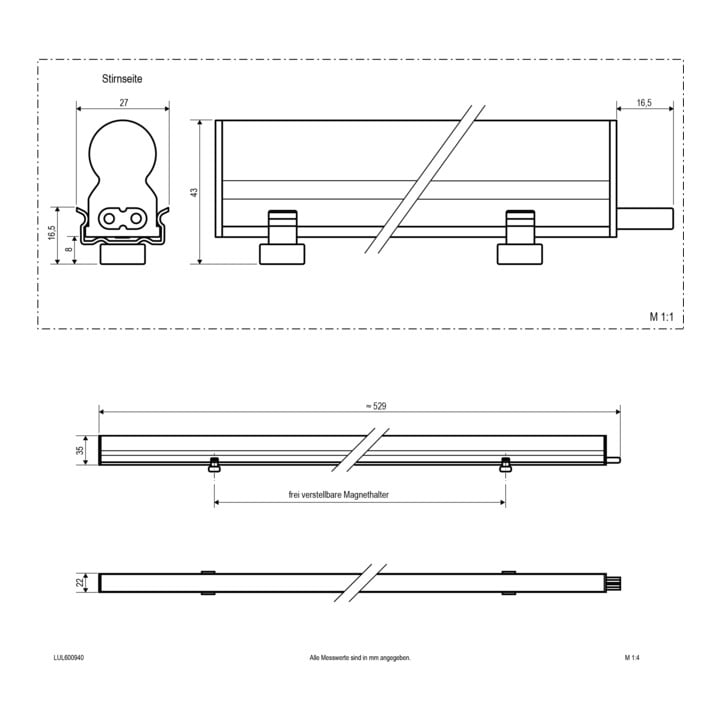 evn_lichttechnik LED-Deckenanbauleuchte LUL600940