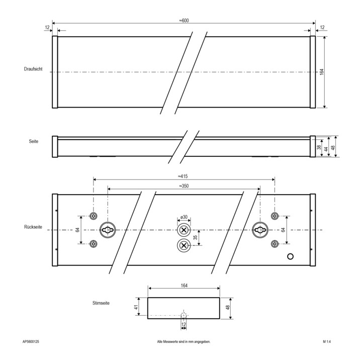 evn_lichttechnik LED-Deckenanbaupanel APS600125