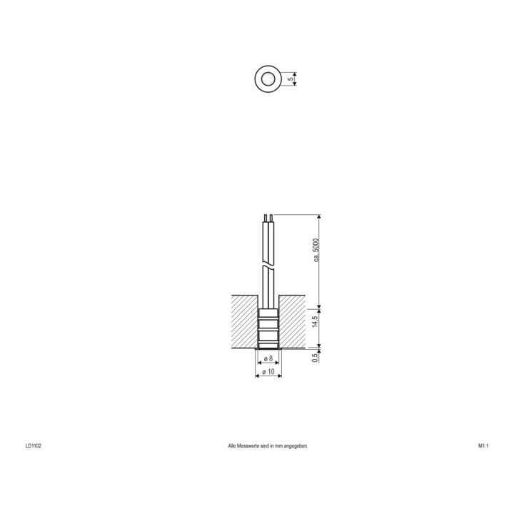 EVN Lichttechnik LED EB-Lichtpunkt 0,1W warmweiß LD1 102