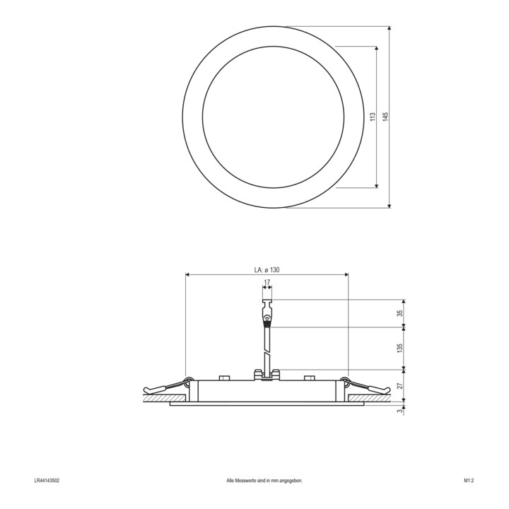EVN Lichttechnik LED-Einbaupanel 3000K 350mA IP44 LR44143502 ws