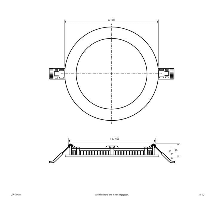 evn_lichttechnik LED-Einbaupanel LTR170925