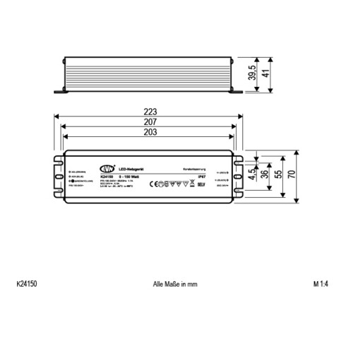 EVN Lichttechnik LED-Netzgerät 24V DC/5-150W K24 150